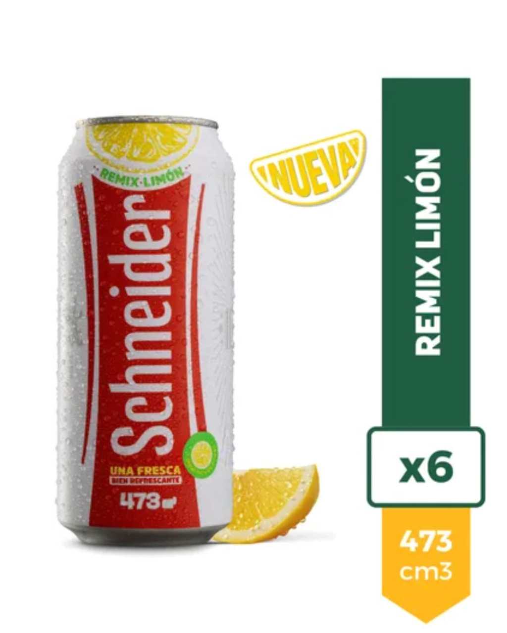 LATA SCHNEIDER LIMON 473ML X6 