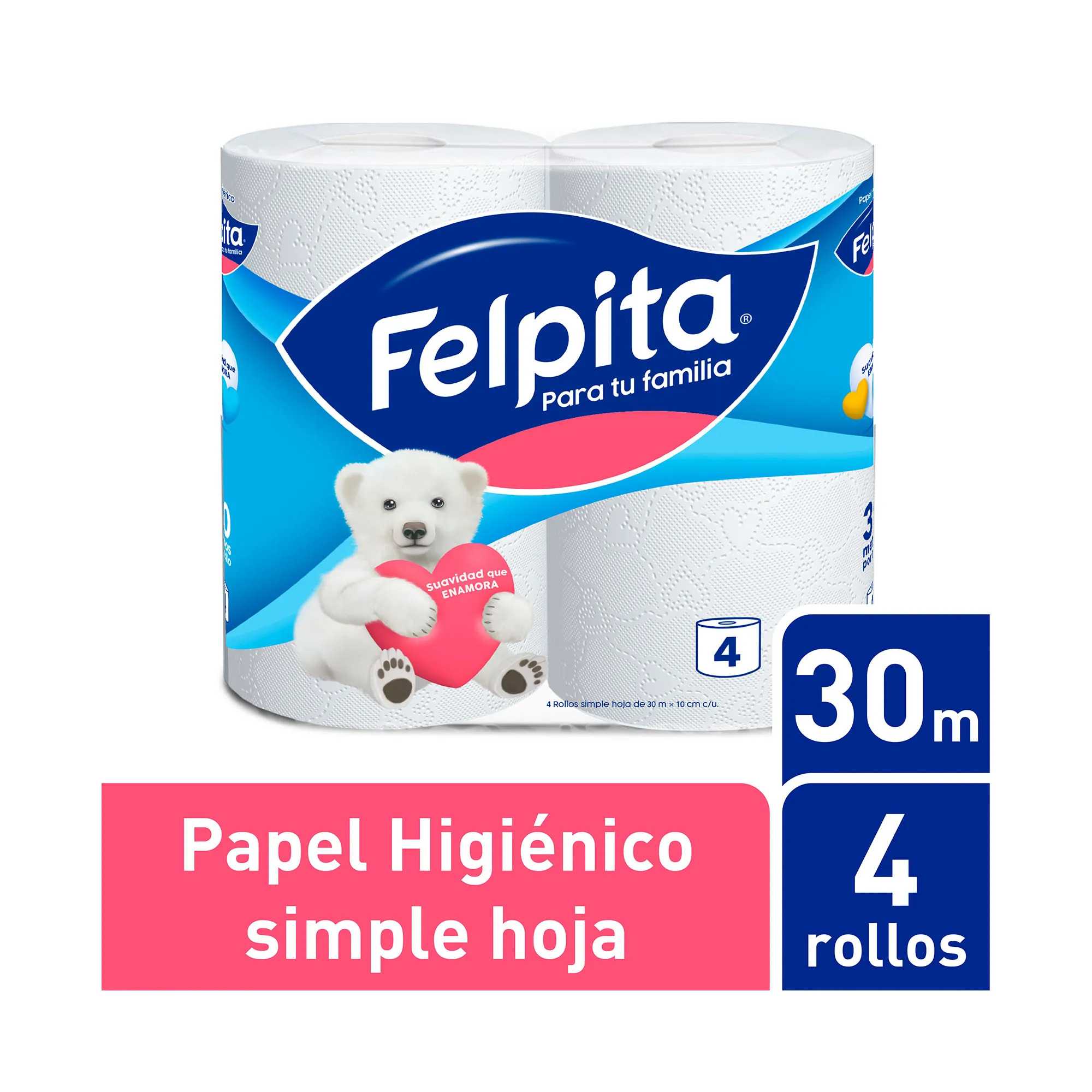 PAPEL HIGIENICO FELPITA 30M X4