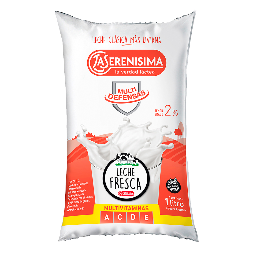 LECHE ENTERA LA SERENISIMA SACHET 1L